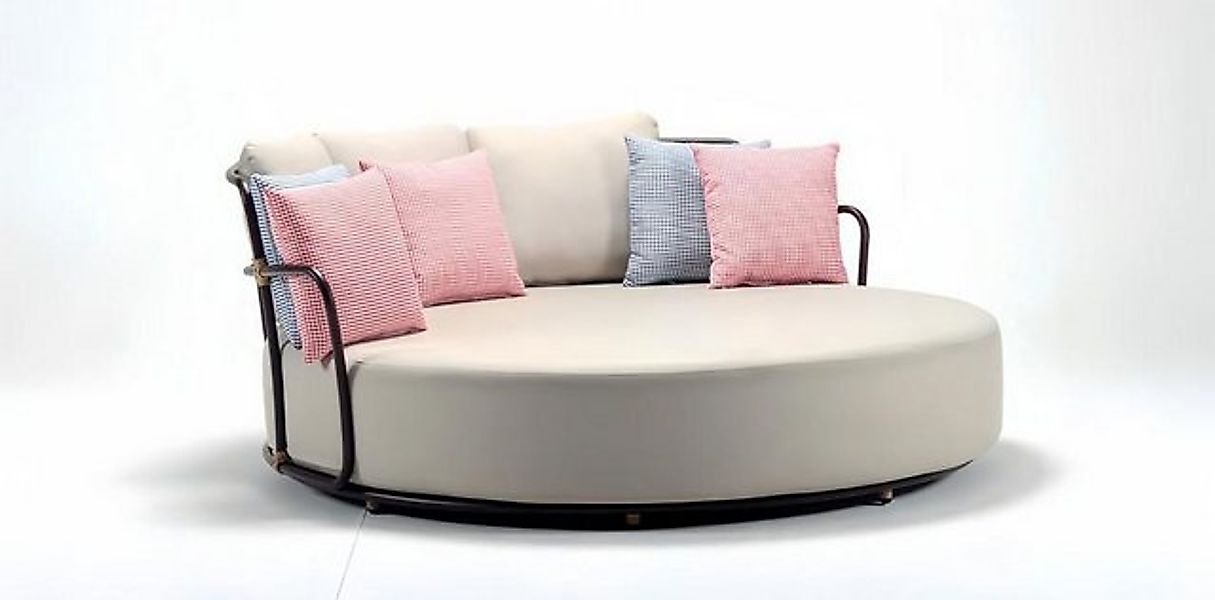 JVmoebel Gartensofa Designer Möbel Hochwertig Gartensofa Polster Beige Sofa günstig online kaufen