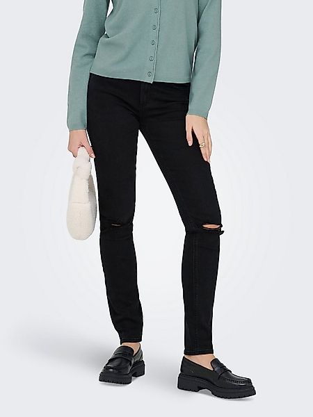 ONLY Skinny-fit-Jeans ONLSUMI MID WAIST KNEE DES SK DNM BOX Destroyed Effek günstig online kaufen