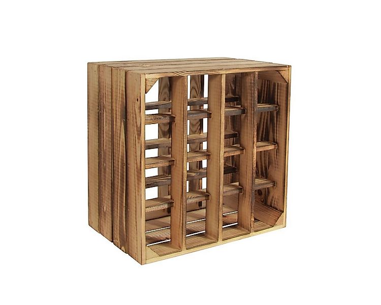 CHICCIE Weinregal Wino Flaschenregal aus Holz Geflammt + Regal, 1-tlg. günstig online kaufen