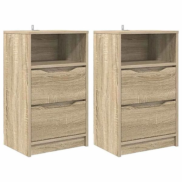 vidaXL Nachttische 2 Stk Sonoma-Eiche 40 x 30 x 467 cm Holzwerkstoff 888912 günstig online kaufen