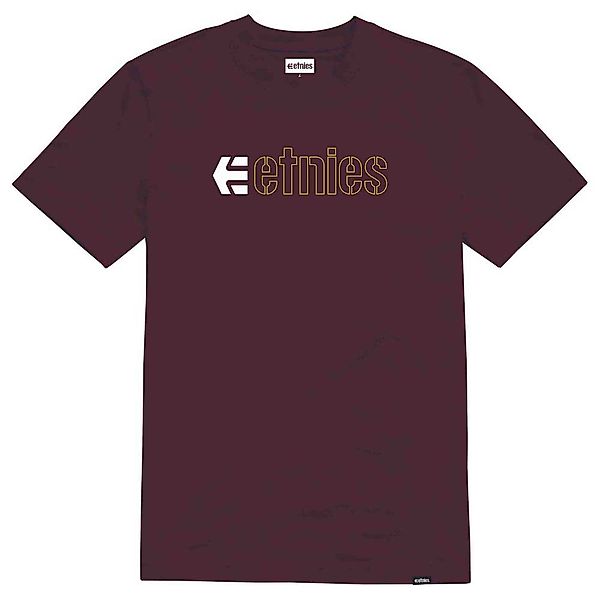 Etnies Ecorp Kurzärmeliges T-shirt XL Burgundy / White günstig online kaufen