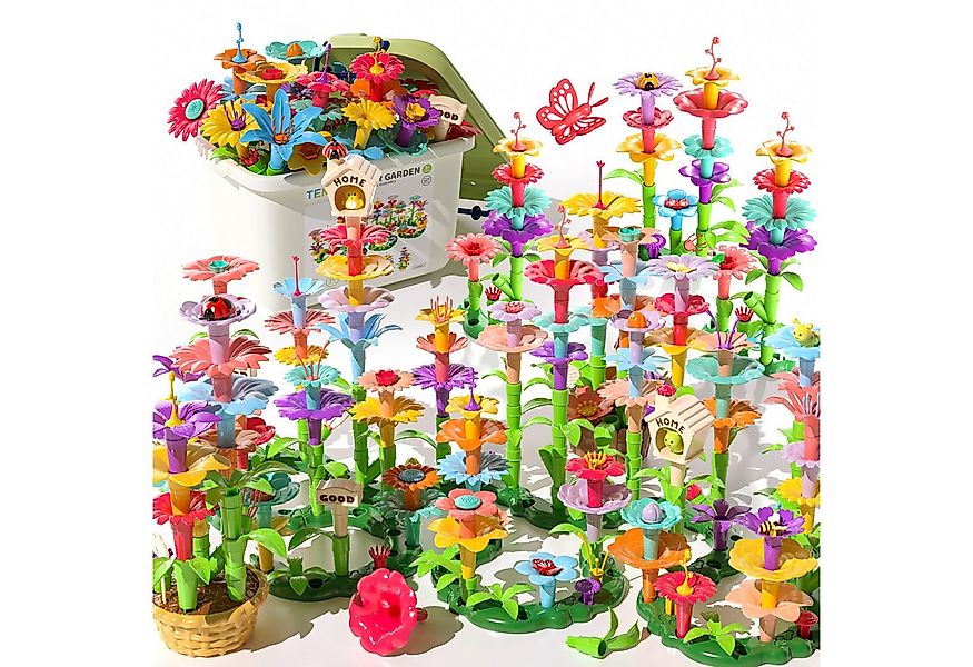 TEMI 91/138/224 PCS Blumen Garten Gebäude Spielzeug Spielbausteine, (Set, 2 günstig online kaufen