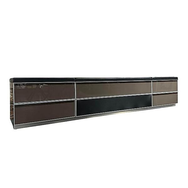 SPECTRAL Anbauschrank Medienmöbel Front Glas Korpus Schwarz Oberfläche Gepo günstig online kaufen