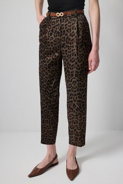 touche prive Stoffhose Karottenhose mit Leopardenmuster günstig online kaufen