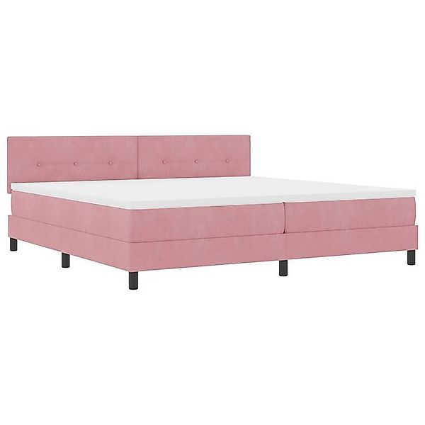vidaXL Bett Boxspringbett mit Matratze Rosa 200x200 cm Samt (1-tlg) günstig online kaufen