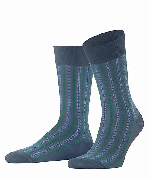 FALKE Pin Stripe Herren Socken, 39-42, Blau, AnderesMuster, Baumwolle, 1244 günstig online kaufen