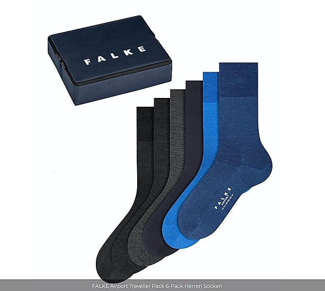 FALKE Socken Tagessocke Airport Traveller Pack Herren - 6 Paar in Box günstig online kaufen