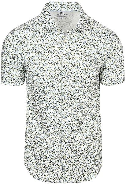Desoto Short Sleeve Jersey Hemd Print Grün Blau - Größe 3XL günstig online kaufen