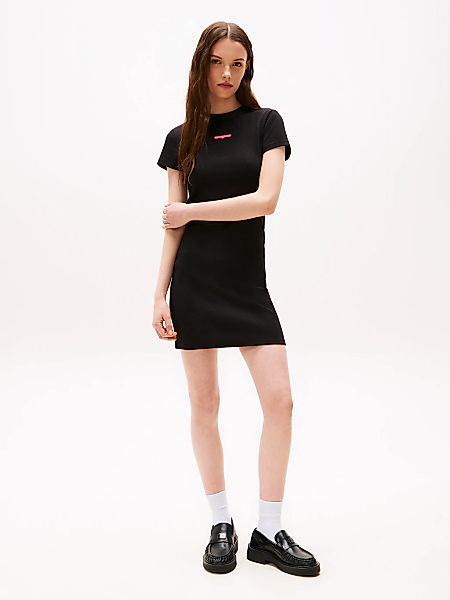 Tommy Jeans Jerseykleid "TJW SCRIPT MINI RIB DRESS EXT" günstig online kaufen