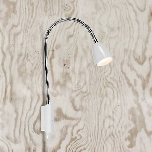 LED-Wandlampe Tulip mit Kabel und Stecker, weiß günstig online kaufen