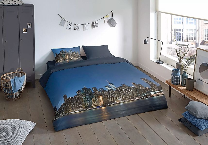 PURE luxury collection Wendebettwäsche »NY City«, Mikrofaser, 135x200, Pfle günstig online kaufen