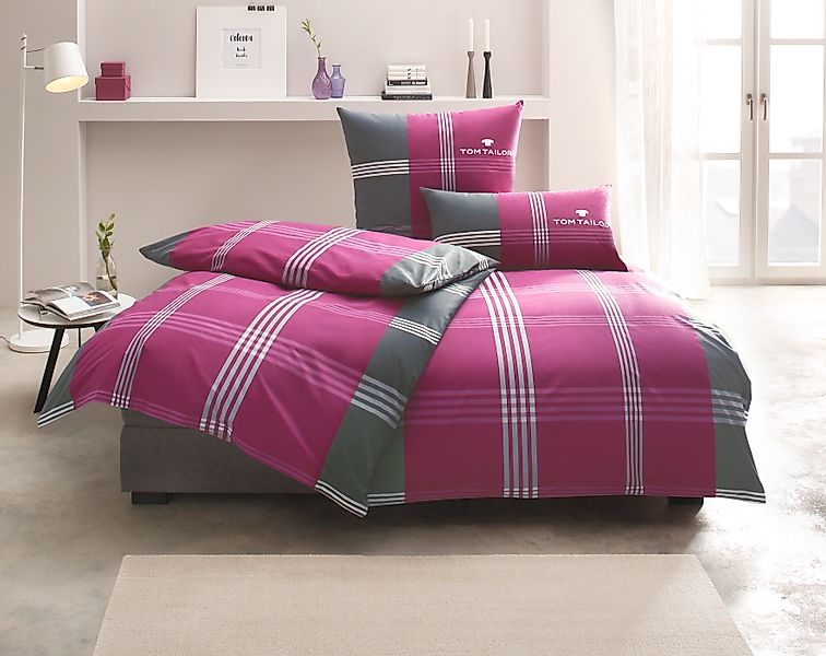 TOM TAILOR HOME Bettwäsche »Ole in Gr. 135x200 oder 155x220 cm«, karierte B günstig online kaufen