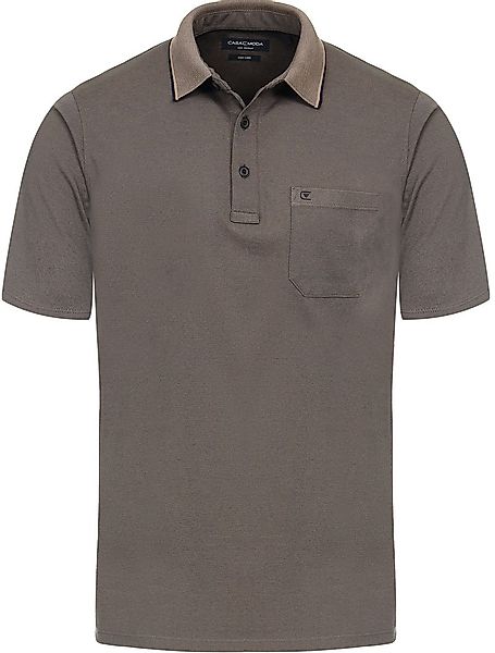 Casa Moda Poloshirt Stretch Melange Taupe - Größe 5XL günstig online kaufen