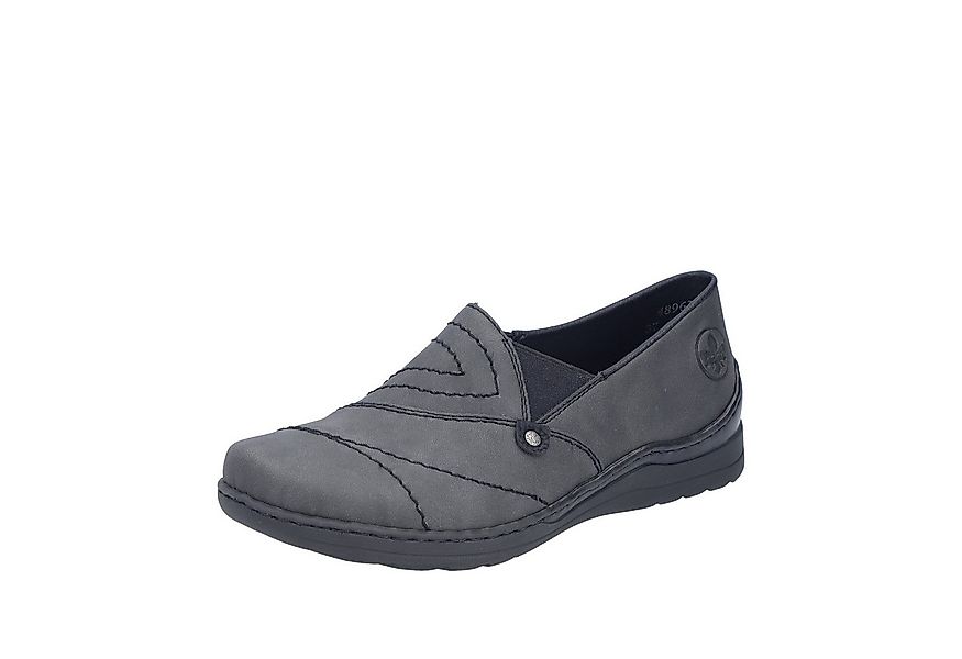 Rieker Slipper Halbschuh, Schlupfschuh mit Ziernaht und Gummizug günstig online kaufen