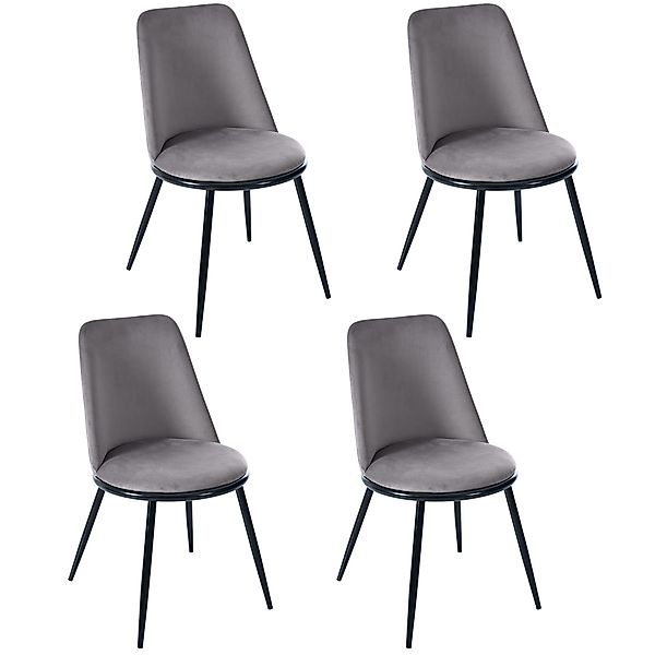 MODFU Esszimmerstuhl mit Rückenlehne, Metallbeine (Polsterstuhl, günstig online kaufen