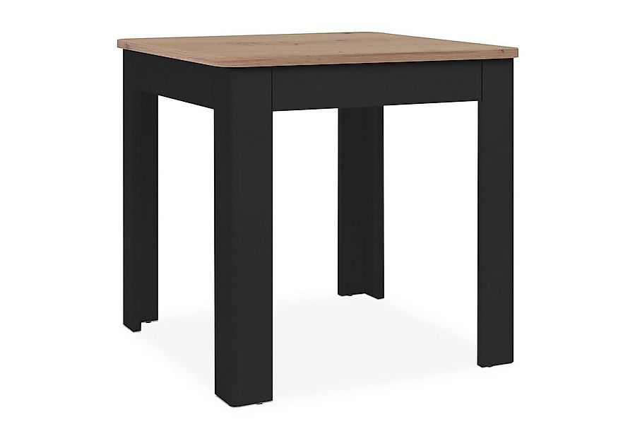 freiraum Esstisch Oslo, mit Schublade, Artisan Oak Dekor / Schwarz - 80x77x günstig online kaufen