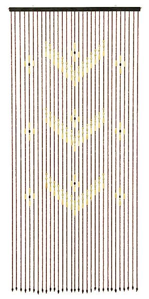 Türvorhang Bambus Perlen Braun Bali 90x200 cm Bambusvorhang Insektenschutz günstig online kaufen