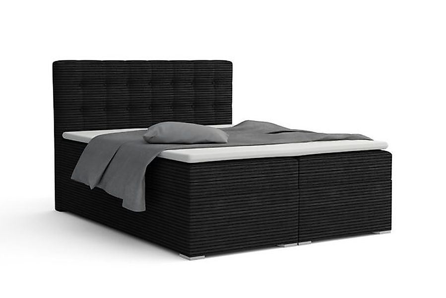 Deine Möbel 24 Boxspringbett CARLY Boxspring Komplettbett Polsterbett Bonel günstig online kaufen