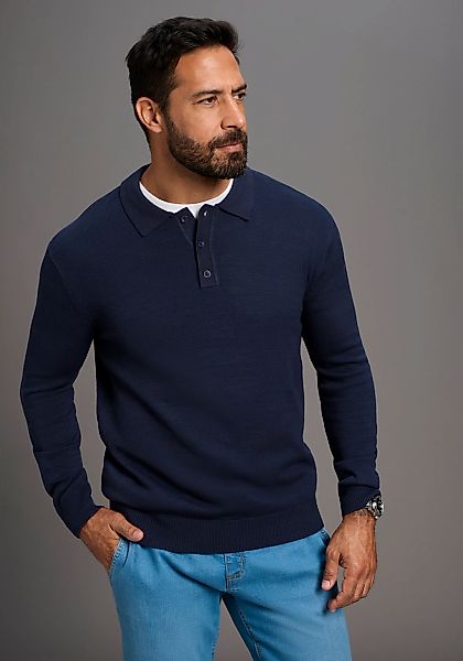 Mans World Polokragenpullover "Neue Kollektion ", mit Knopfleiste günstig online kaufen