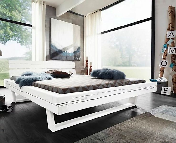 Main Möbel Massivholzbett Main Möbel Balkenbett 'Jeanette' 180x200cm Fichte günstig online kaufen
