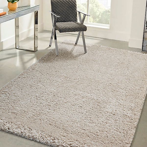 merinos Teppich "Recycle Floki 961" rund 50 mm Höhe Shaggy aus recyceltem P günstig online kaufen