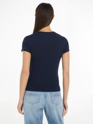 Tommy Jeans Kurzarmshirt "TJW SLIM ESSENTIAL RIB SS EXT" mit gerippter Stru günstig online kaufen