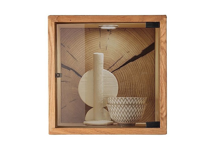 Main Möbel Wandregal Wandregal mit Glastür 34x34cm 'Danzig II' Wildeiche ma günstig online kaufen