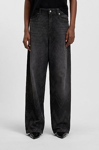 BOSS ORANGE Weite Jeans "Slouchy Premium Damenmode", Wide-Leg-Fit, Mid Rise günstig online kaufen