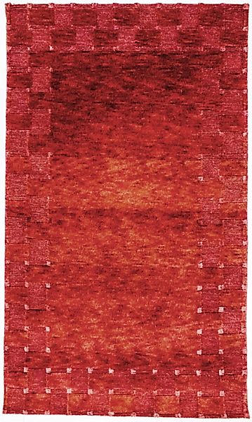 morgenland Wollteppich »Nepal Teppich handgeknüpft rot«, rechteckig günstig online kaufen