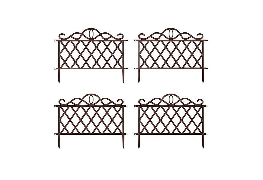 HTI-Living Beetbegrenzung Zierzaun Antik 4-teilig Nessa, 4 Zaunelemente, Be günstig online kaufen