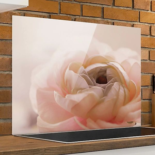 Spritzschutz Rosa Blüte im Fokus günstig online kaufen