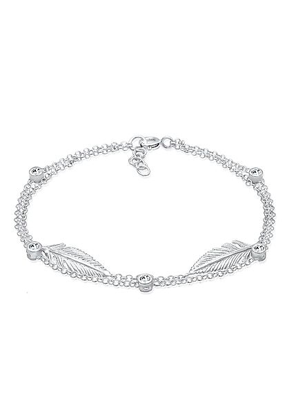 Elli Armband Feder Layer Kristalle 925 günstig online kaufen