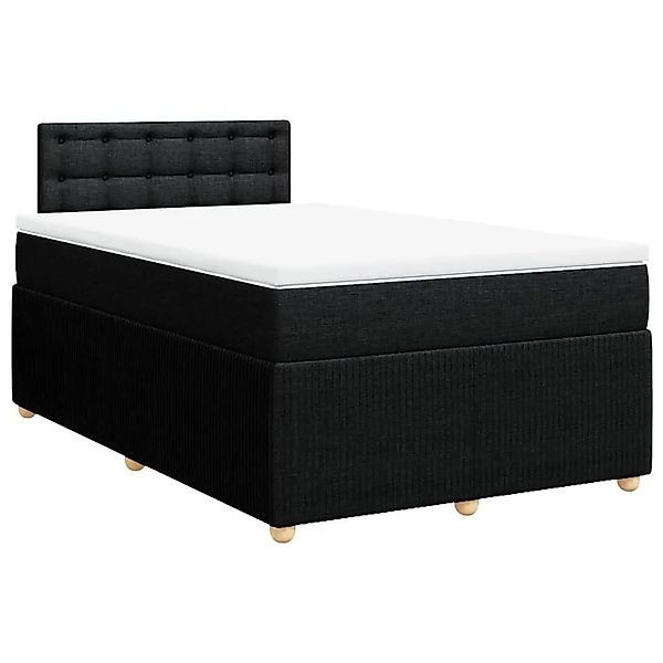 vidaXL Boxspringbett mit Matratze Schwarz 120x190 cm Stoff 3289711 günstig online kaufen