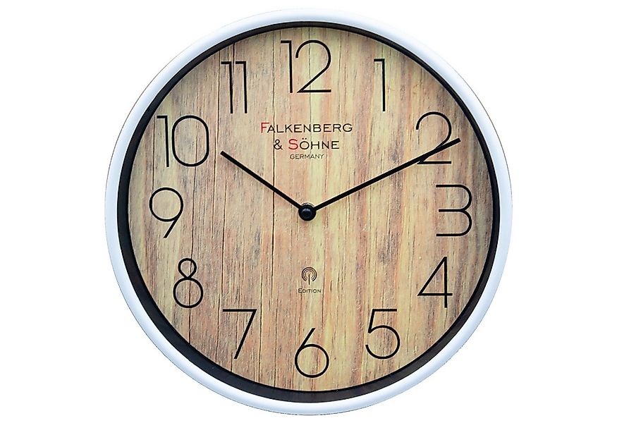 Falkenberg & Söhne Funkwanduhr Design Funkwanduhr 30 cm Lautloses Quarzuhrw günstig online kaufen