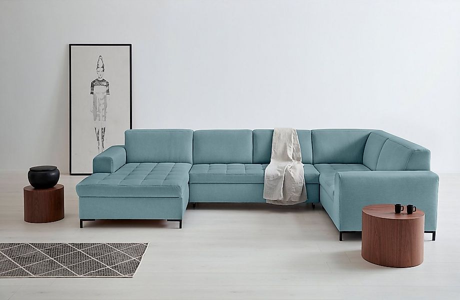 OTTO products Wohnlandschaft Grazzo U-Form, hochwertige Stoffe aus recycelt günstig online kaufen