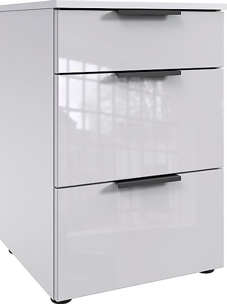 Wimex Nachtkommode "Level36 black C by fresh to go", mit Glaselementen auf günstig online kaufen