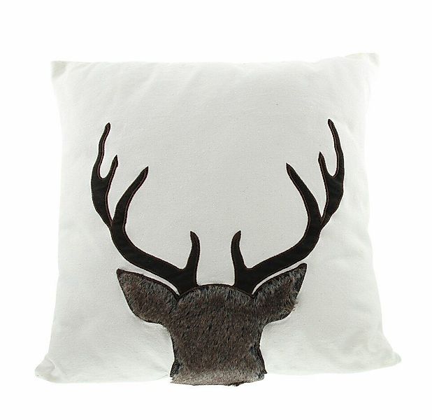 Home-trends24.de Kissenbezug Kissenhülle Hirschgeweih Couchkissen Kunstfell günstig online kaufen
