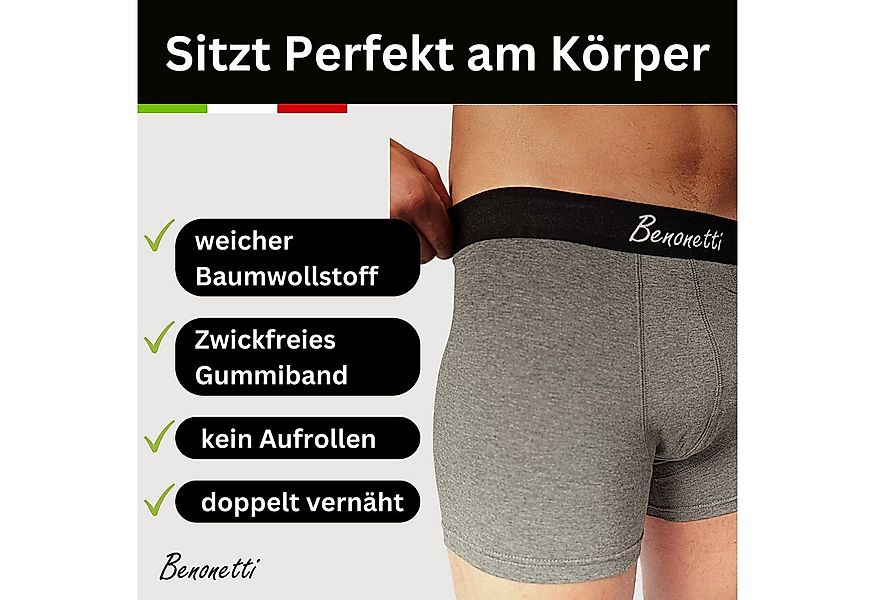Benonetti Boxershorts weich, langlebig & atmungsaktiv, kein Aufrollen (6 Pa günstig online kaufen