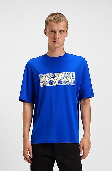 HUGO Blue T-Shirt Nurix mit coolem Druck günstig online kaufen