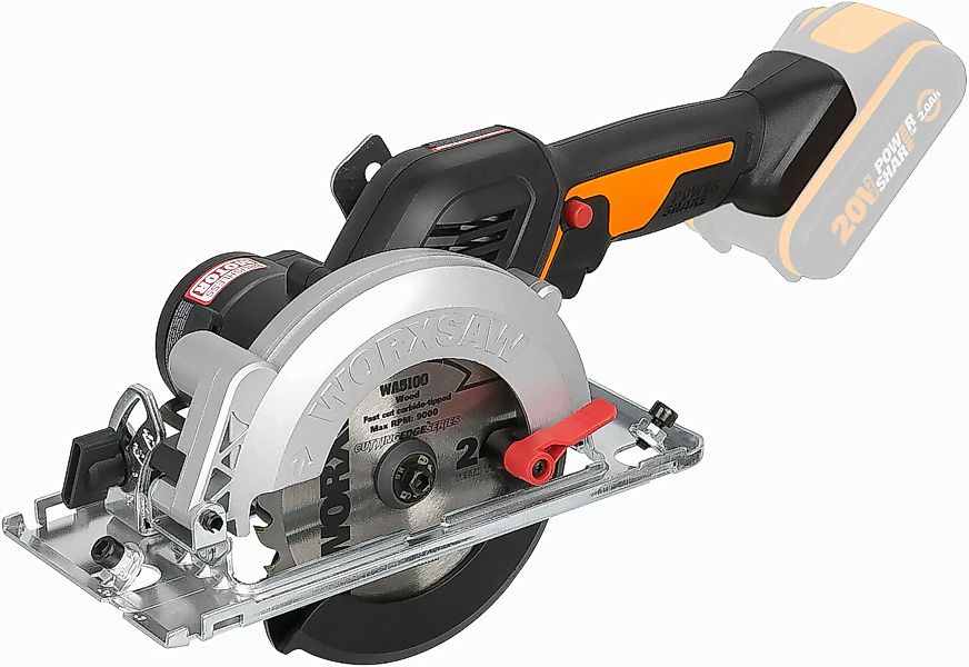 Worx Akku-Handkreissäge WX531.9 PowerShare 20 V Solo günstig online kaufen