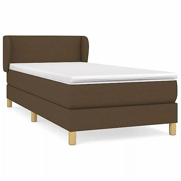 vidaXL Boxspringbett mit Matratze Dunkelbraun 90x200 cm Stoff1372126 günstig online kaufen