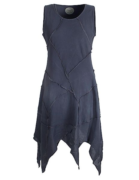 Vishes Zipfelkleid Armloses einfarbiges Patchwork Zipfelkleid günstig online kaufen