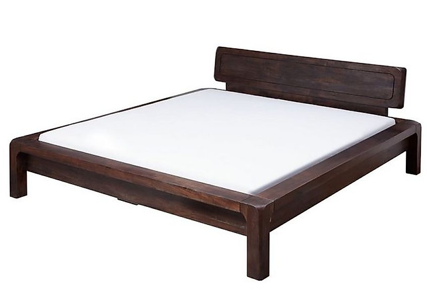 Massivmoebel24 Massivholzbett (Bett Akazie 140x200x80 tabak günstig online kaufen