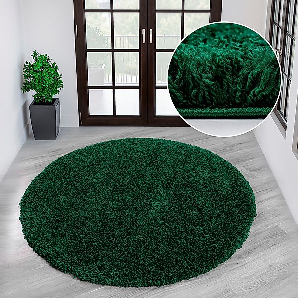 my home Teppich Shaggy 30, rund, günstig online kaufen