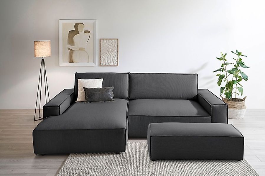 Home affaire Polsterecke »SHERWOOD XXL tief, L-Form, Schlaffunktion, Bigsof günstig online kaufen