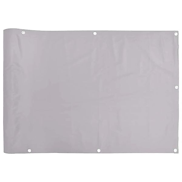 vidaXL Balkon-Sichtschutz Grau 400x90 cm PVC 4005437 günstig online kaufen