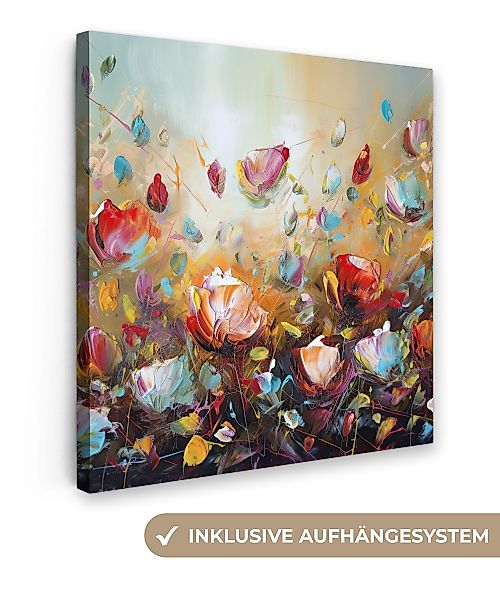 OneMillionCanvasses® Leinwandbild Blumen - Kunst - günstig online kaufen