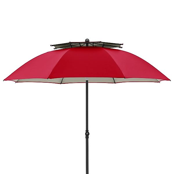 Doppler Balkonschirm Windprofi Ø 192 cm Rot mit Knickfunktion günstig online kaufen