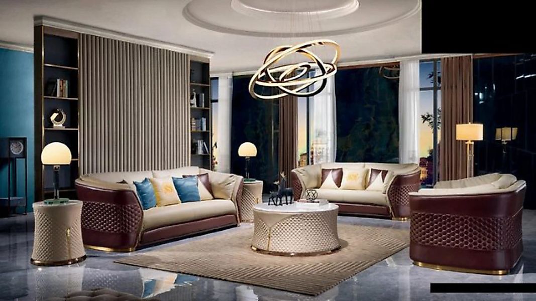 JVmoebel Sofa Moderne Sofagarnitur 3+2+1 Sitzer Sofa Couch Polster Garnitur günstig online kaufen