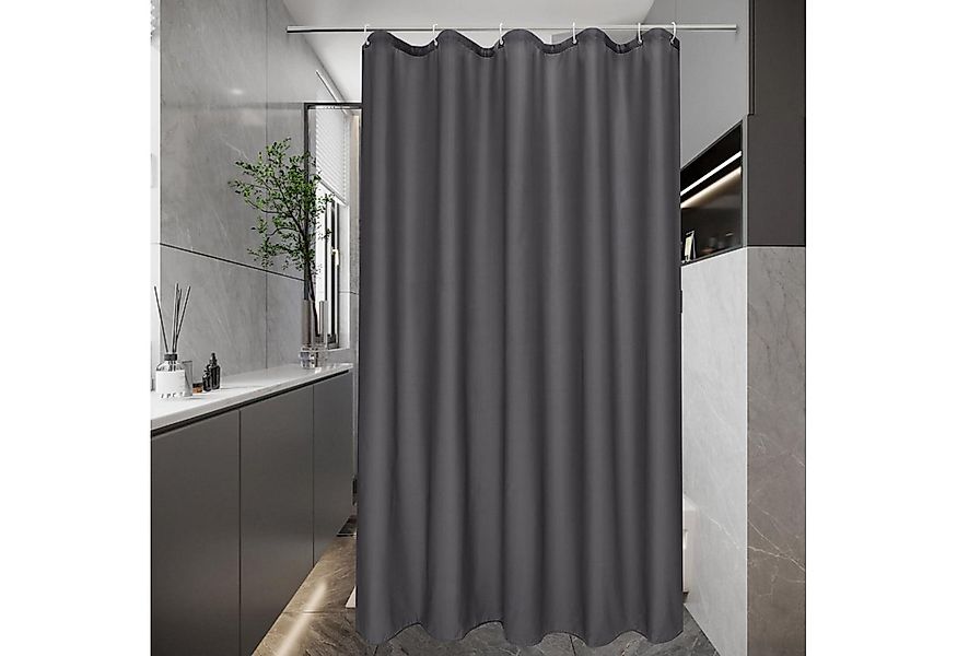 EurCross Duschvorhang Schmaler Duschvorhang 100x200 Grau Textil Stoff Antis günstig online kaufen